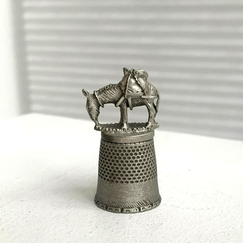 Vintage pewter donkey horse - vintage, or