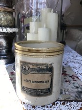 Old Vintage Antique Pottery Sprigged Slab Seal Storage Jar Victorian London Jug