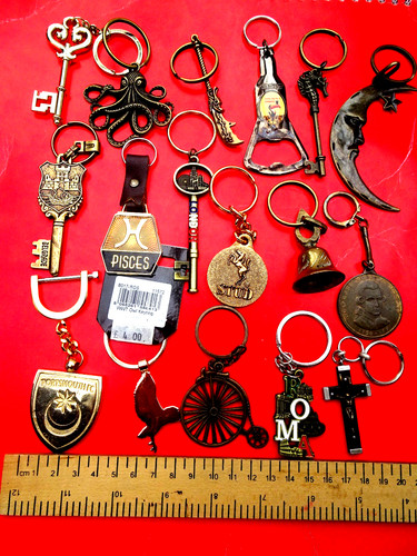 Metal keyring joblot - keyring,