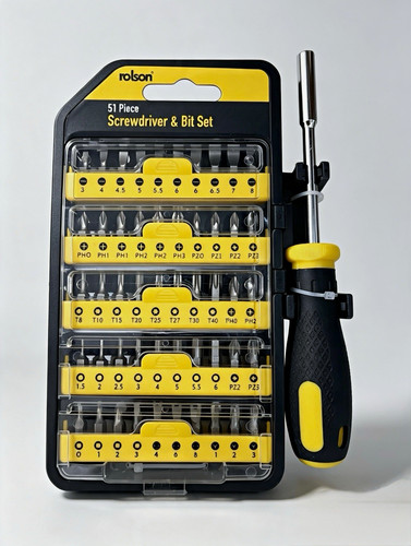 Rolson 51pc screwdriver bit - &,