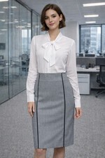 Smart Grey Work Office Skirt