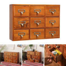 Wooden Small 4/6/9/16 Drawers Cabinet Storage Organiser Chest Unit Home Office