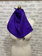 Silk TIE RACK pocket scarf or bag or hair scarf purple small square S977