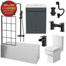 Complete Bathroom Suite Black