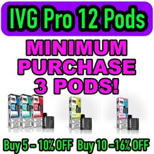 IVG PRO 12 REFILLS / PODS | Prefilled Pods  20mg, 10mg, 0mg - 10K Puffs Per Pod