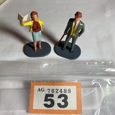 AG053 Vintage Scalextric Miniature Race Track Model Figures - VGC x2
