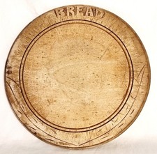 Vintage Wooden Bread Chopping Board 28cm With Carvings