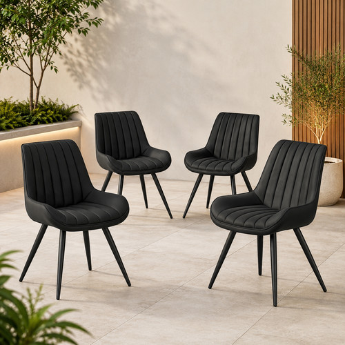 Set black upholstered - 4,