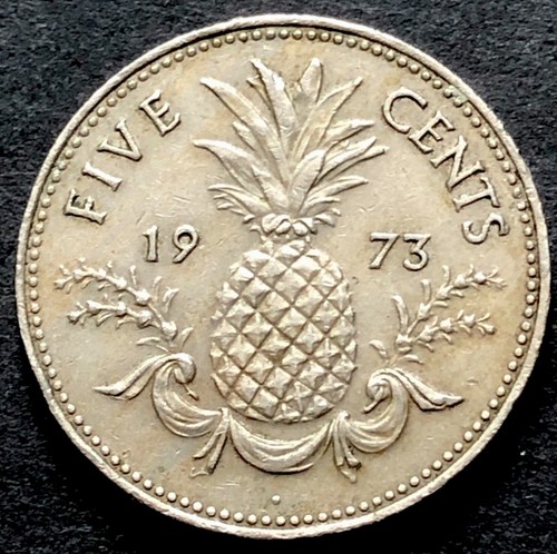 Pineapple coin bahamas - coin, 1973-5c
