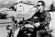 Arnold Schwarzenegger riding