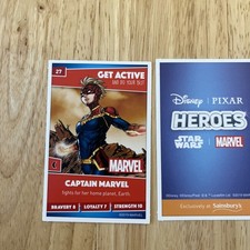 Sainsbury's Disney Heroes  Card 27 Captain Marvel