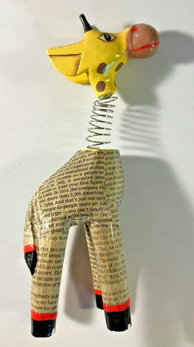 Vintage handmade giraffe folk - vintage,