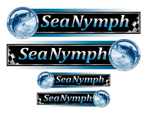 Sea nymph boat sticker set - sea, for