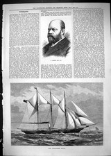 Original old antique print - old,