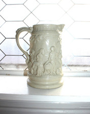 Antique White Stoneware Ale