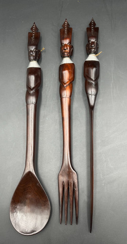 African hand carved - hand, wood