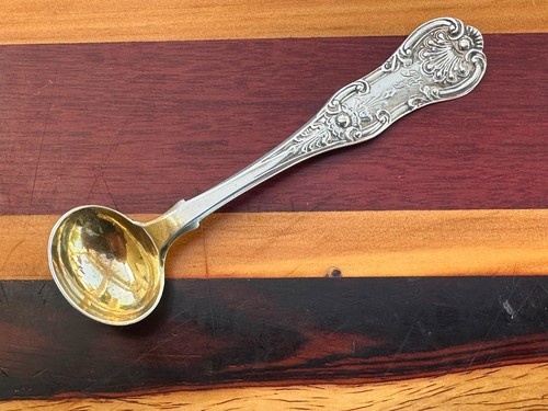 Solid silver salt spoon - solid,