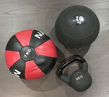 7kg & 10kg Medicine Balls & 6kg Kettle Bell Gym Set
