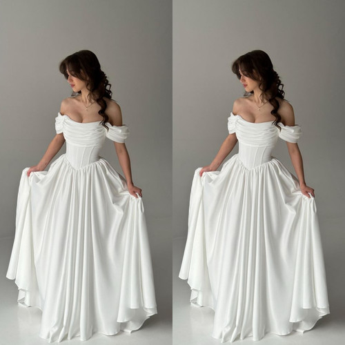 Elegant wedding dresses boat - wedding,