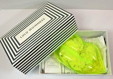 Lulu Guinness Perspex Neon Green Clear Lips Clutch Bag Unused