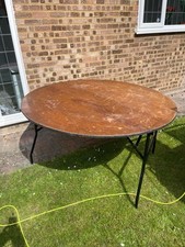 5ft Round Banquet Table. Folding Legs For Easy Storage 
