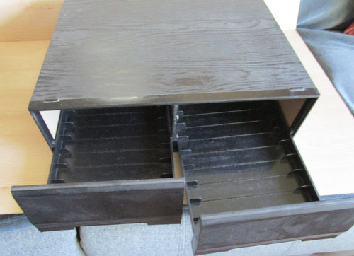 Vintage vhs video tape cabinet - vintage,