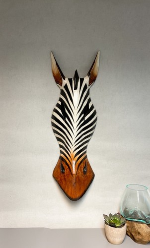 Zebra mask wooden - zebra,