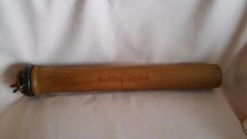 VINTAGE 1950,s WOODEN KNITTING NEEDLES HOLDER WITH HANGING RING IN GOOD USED CON