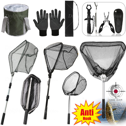 Telescopic landing net - telescopic, folding
