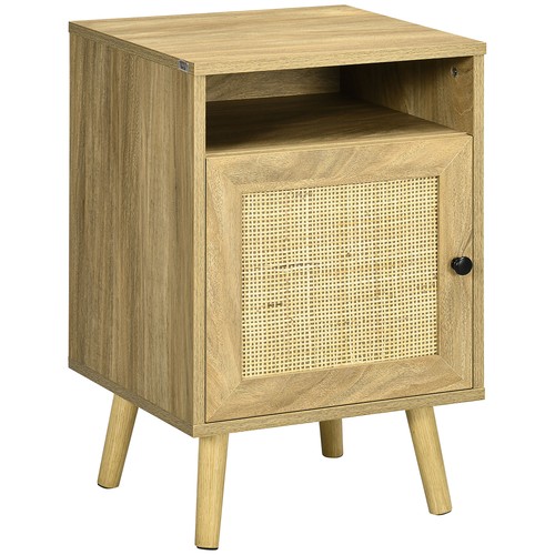 Homcom nightstand rattan - homcom,