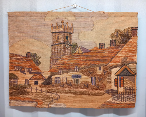 Large vintage wool art - large,