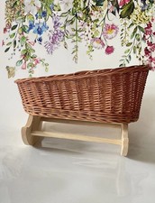 Wicker dolls cradle, Wicker