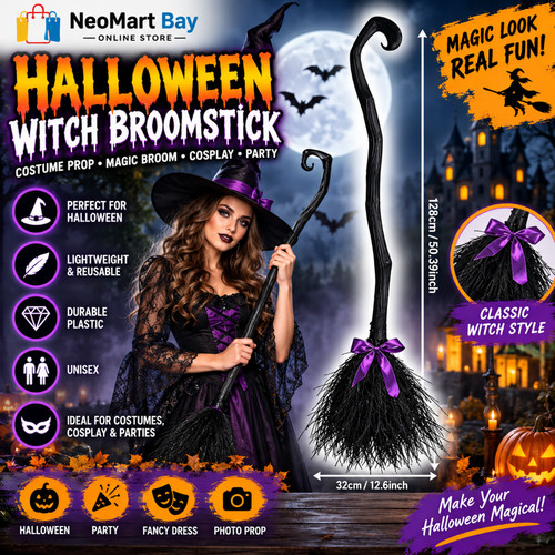 Halloween witch broomstick - witch,