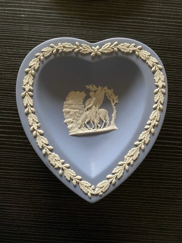 Wedgwood blue jasperware heart - wedgwood,