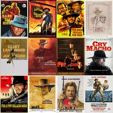 Multi-Listing Clint Eastwood Western Movies metal plaques signs poster images