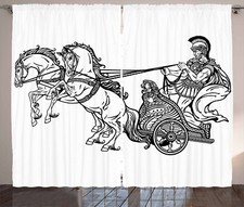 Retro curtains warrior - curtains, a