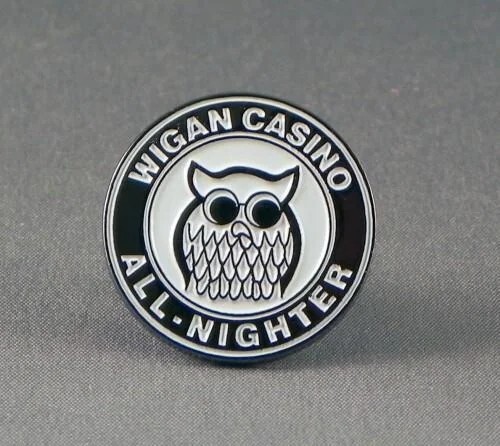 Wigan casino all nighter pin - casino, all-nighter
