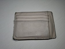 BOSS Beige Genuine Leather Card Wallet Holder Bag