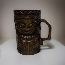 Vintage Retro Ceramic Tiki Mug