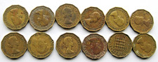 12 Assorted Three Penny Bit Coins - Small Job Lot.