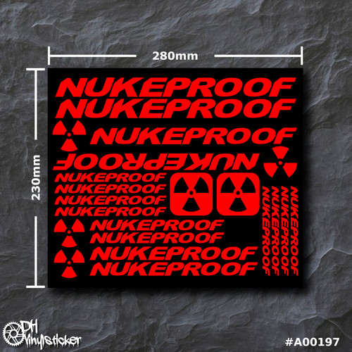 Nukeproof sticker red decal - nukeproof,