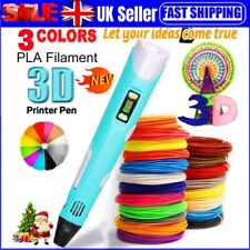 3D Printing Pen Set Doodle Printer Drawing 3 Colours PLA Filament Gift For Kids