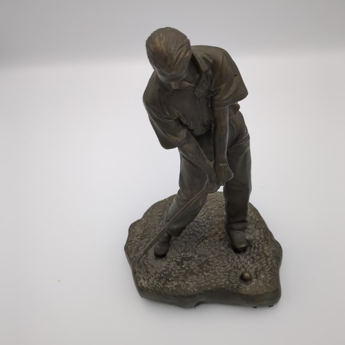 Vintage style bronze golfer - style,