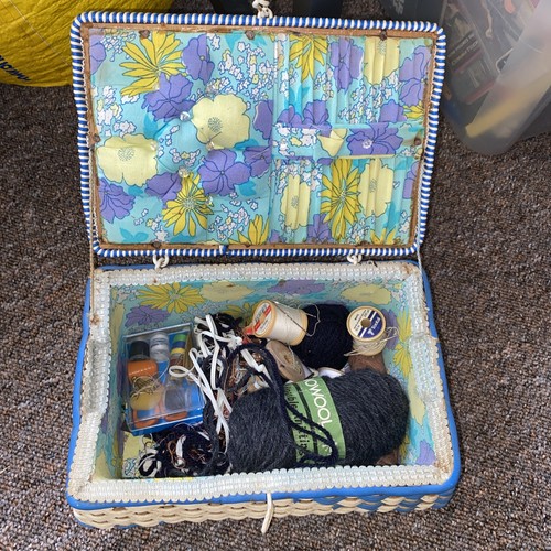 Vintage sewing box with - vintage,
