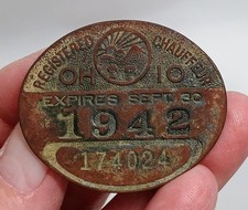 Vintage 1942 Ohio Registered