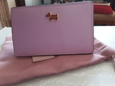 Radley Pink Leather ID Or CARD Holder Excellent Condition with Dust Bag