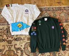 Vintage 90s Cubs Beaver Scout Jumpers Badges Good Condition