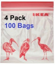 IKEA ISTAD Plastic Resealable Food Sandwich Freezer Storage Bags 25 Bas  1L New