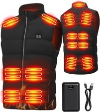 Outdoor Heated Vest for Men: Lightweight USB Heated Gilet with Battery Pack