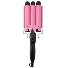 Ceramic Hair Curler Iron 3-Barrel Salon Styler with Crimper Wave Uk Plug